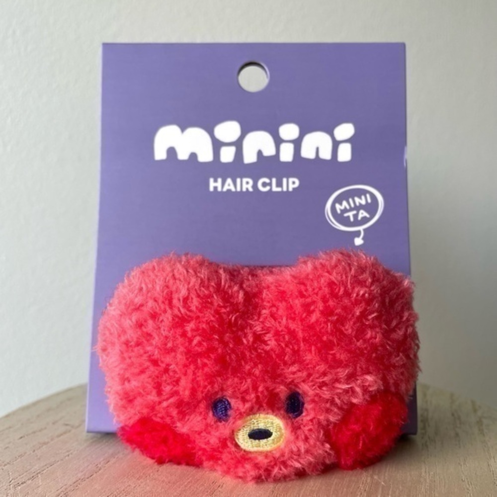 Tata Fuzzy Hair Clip | BT21 Minini | New | Red Color ( Price Is Firm )